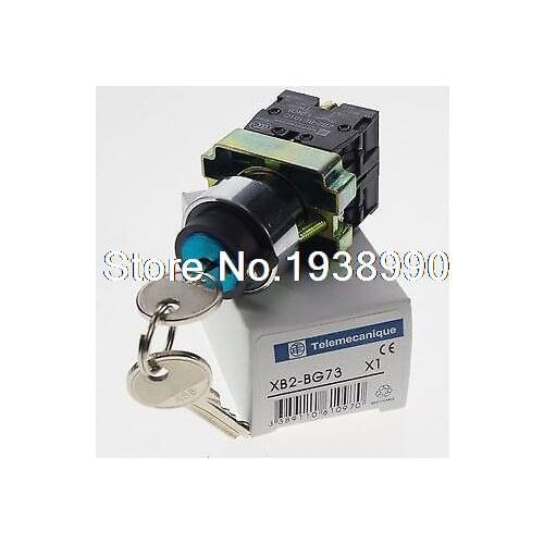1)XB2BG73C 2N/O 3Positions Momentary Key Select Selector Switch Replaces Tele