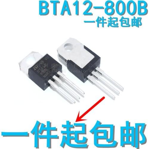 10PCS/LOT BTA12-800B 12-800b BTA Full Range Bidirectional Triode Thyristor Package TO-220 Brand New Spot
