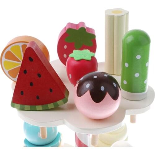 11Pcs 3 Layers Strawberry Ice Cream Candy Simulation Food for Kitchen Toys