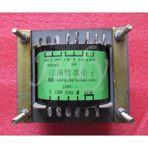 201W power transformer for 2A3 tube amplifier Multi-voltage 290V-0-290V 0.2A 2.5V-0-2.5V 6A, 5V4A, 6.3V3A