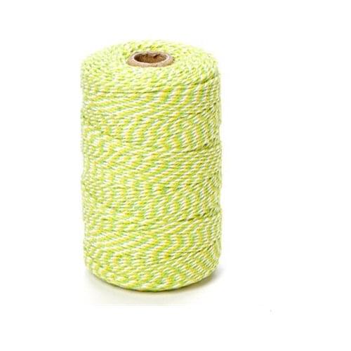 3 Spools (110yard/spool) Pick Colors Green,Yellow White Striped Bakers Twine 12ply,DIY Gift Packaging Cotton Twine,String,Cords