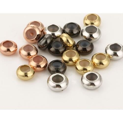 5pcs Round Silicone Rubber Smooth Spacer Stopper Clip Beads Fit Pandora Bracelet Bangle Diy Jewelry Bead Charm