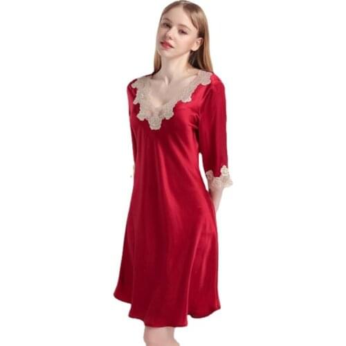 Satin Silk Lace Sleepwear Sexi Women Pajamas Sexy Lingerie Homewear Nightgown Erotic Underwear Ladies Skirts Nightdress Korean