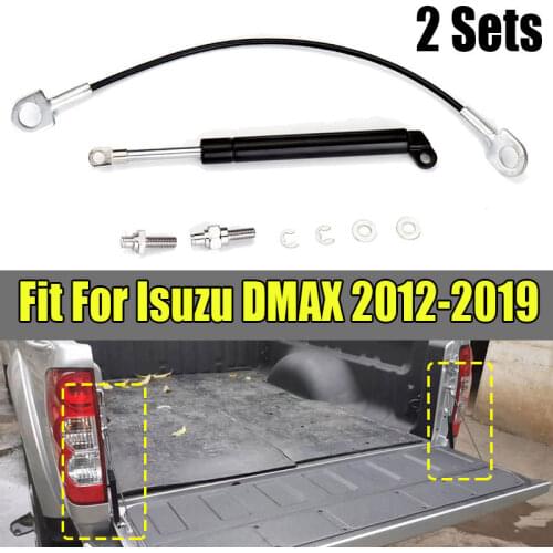 1Pair For Isuzu DMAX D-MAX 2012-2019 Rear Gate Tailgate Strut Shock Stainless Steel Gas Easy Slow Down Bevel/Right Angle Newest