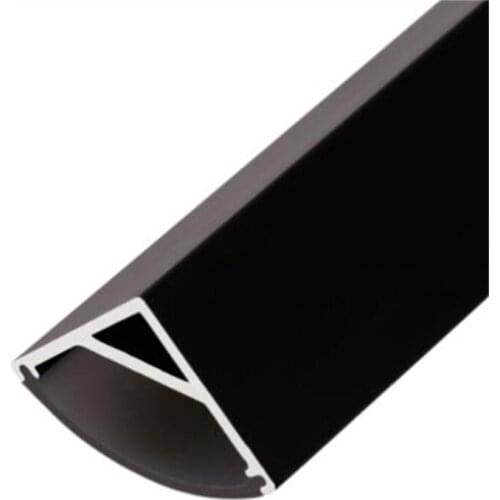 Free shipping best price Corner aluminum profile With PC Cover For Cupboard Lighting Indoor Decoration 1m/pcs