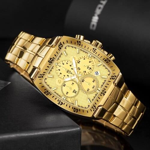 WWOOR 2021 New Fashion Luxury Square Fashion Watch Men Sport Military Quartz Waterproof Wristwatch Chronograph Relogio Masculino