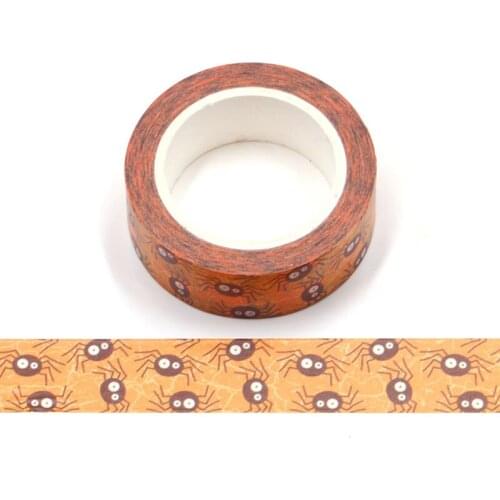 10pcs/lot Decorative Spider Halloween Washi Tapes DIY Scrapbooking Stickers Adhesive Masking Tape Cute Papeleria