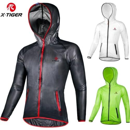 X-TIGER Mens Raincoat Waterproof Cycling Jacket Bike Rain Jacket Reflective Womens Windbreaker MTB Hiking Windproof Raincoat