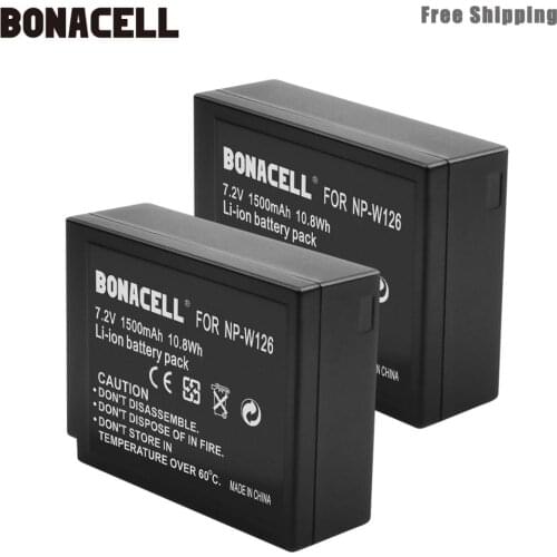 Bonacell 7.2V NP W126 NP-W126 NP-W126S Battery for Fujifilm X-M1 X-A1 X-T1 X100F X-T2 X-A10 X-E2S X-T20 X-E3 HS30EXR X-Pro2 L50