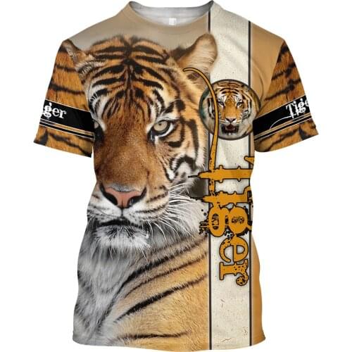 2021 Summer Mans T-shirt Lion/Hunting Deer 3D Printed T-Shirt Harajuku Casual short Sleeve Tee shirts Unisex