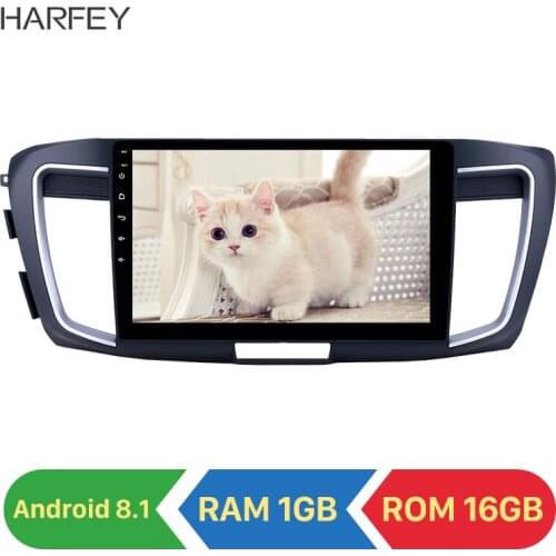 Harfey 10.1 inch Android 8.1 Car GPS Radio Stereo for 2013 Honda Accord 9 2.0L Low version Unit support Carplay TPMS 2din
