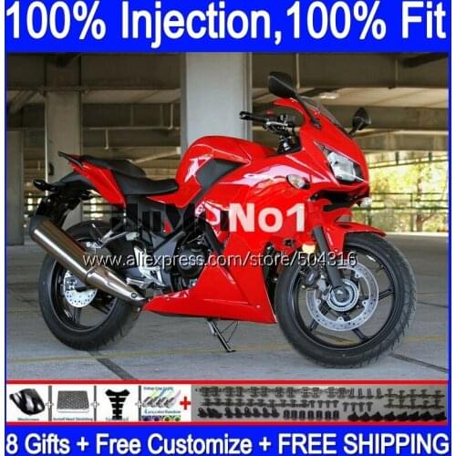 OEM Injection For HONDA CBR250R MC41 11 12 2013 2014 2015 127MC.40 CBR250 CBR 250R 250 R 2011 2012 13 14 15 Fairing Glossy red
