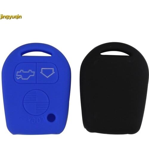 Jingyuqin 3 Buttons Straight Remote Silicone Key Cover Case for BMW E31 E32 E34 E36 E38 E39 E46 Z3 Key Wallet Car Styling