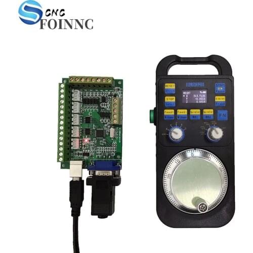 Mach3 5-axis motion control card and 5-axis wireless electronic handwheel Digital display handwheel supports offline motion
