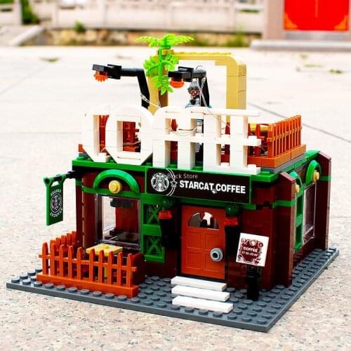 Fast Food Shop Cafe Clothing Store Building Block Brick Gift Shop Burger Shop Convenience Store Luxury Shop Pizza Shop Toys