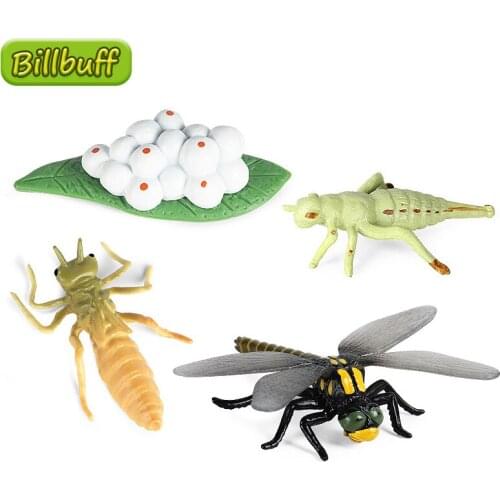 Mini Simulation Insect Animal ABS Dragonfly Bee Model Action Figures Collection Miniature Cognition Educational Toy for Children