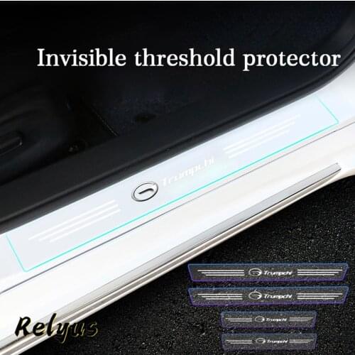 Car Door Sill Stickers Protector Anti Scratch Transparent Film For Trumpchi GAC GS3 GS4 GS5 Coupe GA4 GS8 GM6 GM8 Accessories