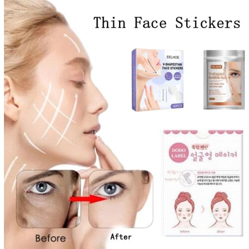 40Pcs/Box Invisible Thin Face Stickers Facial Line Wrinkle Sagging Skin V-Shape Chin Lifting Patch 0.02mm