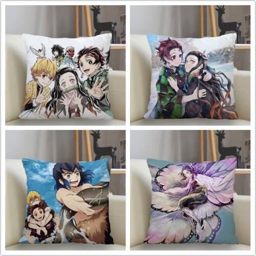 Musife New Custom Demon Slayer: Kimetsu No Yaiba Pillowcase Sofa Decorative Cushion Cover Pillowcase Home Decor Drop Shipping