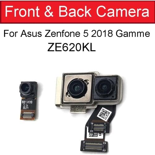 Front & Back Rear Camera with Flex Cable For Zenfone 5 2018 Gamme ZE620KL Small Facing & Main Camera Replacement Parts