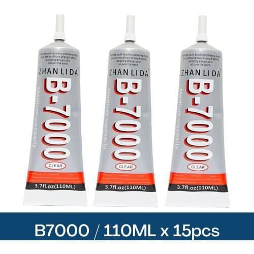 15PCS 110ml Zhanlida B7000 Clear Glue Cellphone Glass Frame Glue Strong Adhesive Waterproof Liquid Good Quality Super Glue