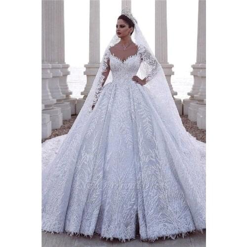 Luxury Wedding Dress Long Princess Dresses 2020 Strapless Beading Wedding Gowns Sweatheart Dress High-end Wedding Gown платье