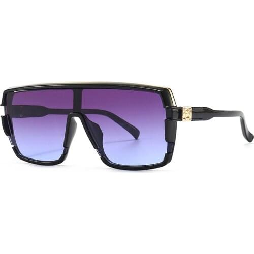 Luxury Brand Designer Big Frame Square Sunglasses Women Men Fashion Vintage Travel Flat Top Oversized Sun Glasses UV400 Eyewear