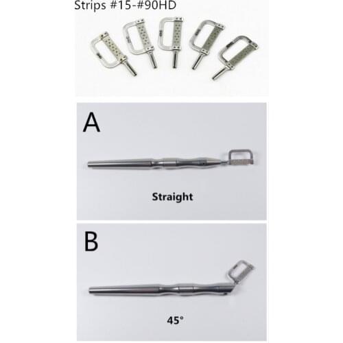 COXO Dental Orthodontic Interproximal Enamel Reduction 1 Strip #15-#90HD + 1 Handle IPR Straight/Sided Cut 45
