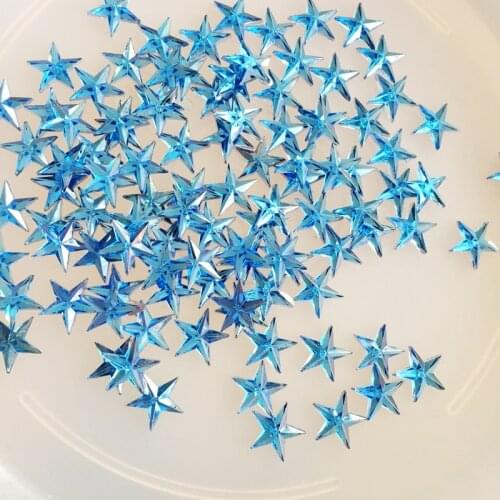 200pcs 10mm Crystal AB Star Shape Decoration Rhinestone Stickers Flatback Stones Applique Non Hotfix Strass For Clothes