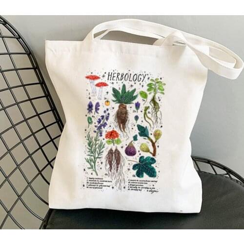 Mushroom Shoulder Bag Canvas Bag Harajuku Shopper Bag Border Collie Fashion Casual Summer Shoulder Bags Tote Shopper Bag