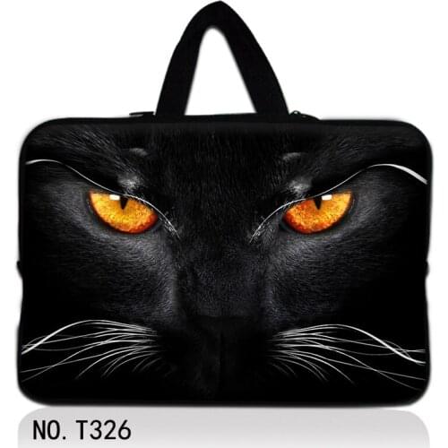 Black Cat Handbag Bags For Macbook Retina 13 15Laptop Bag 14 Notebook Case For Xiaomi Air 12.5 13.3 15.6 Surface Pro 4 5 6 Cover