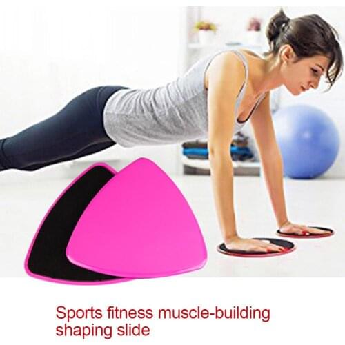 2pcs Triangle Glide Discs Slider Pad Fitness Exercise Sliding Disc Body Training Slider Gliding Discs Yoga Sliding Disc Pad
