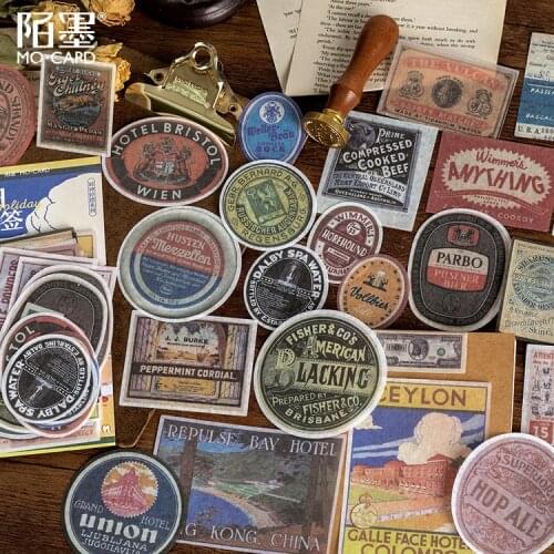 Vintage magazine Travel Tag junkJournal Decorative Stickers Scrapbooking Stick Label Diary Album Stationery Vintage Sticker