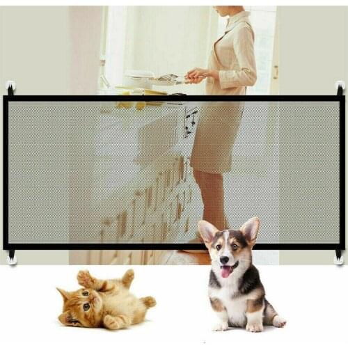 Pet Dog Fence Gate Safe Guard Safety Enclosure Dog Fences Dog Gate The Ingenious Mesh Magic Pet Gate Pet supplies