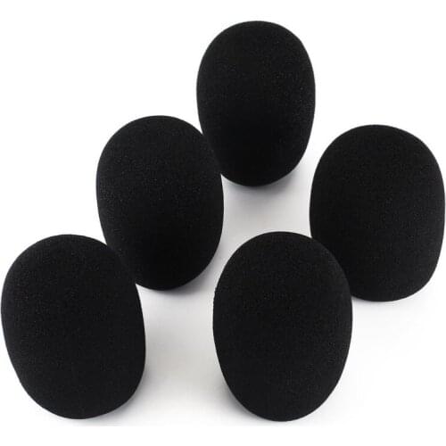 5pcs Headset Replacement Foam Microphone Cover Mic Cover Windshield Headset Wind Shield Filter Mic Cover Foam