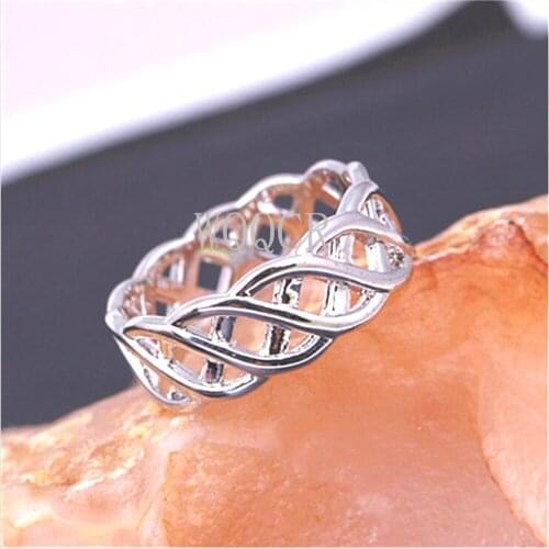 New Arrival 100% 925 Sterling Silver Trendy Silver Flower Ladies Finger Rings Jewelry for Women Open Ring Never Fade Gift