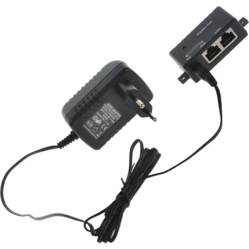 1 Port Gigabit Wall Mount Power over Ethernet PoE Injector - Power Supply 48v 15w Included: GPOE-1-48v15w
