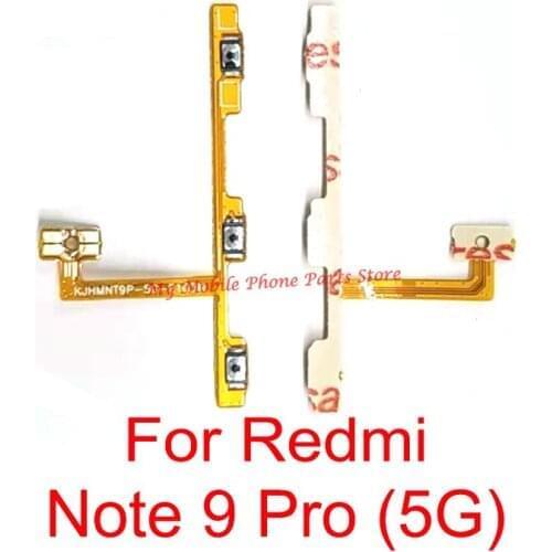 10 PCS Power ON OFF Switch Volume Side Button Key Flex Cable For Xiaomi Mi Redmi Note 9 Pro 9pro (5G) Volume Power Flex Cable