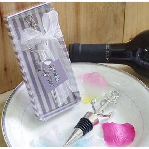 100pcs wedding favors and party supplies bottle stopper wedding wine glass bottle stopper beverage closures bar supplies Anchors