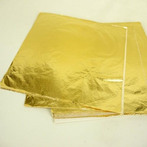 1000 sheets Imitation Gold Silver Leaf Pure Copper Leaf 14*14 cm - Gold Foil genuine copper leaf for gilding craft decoration