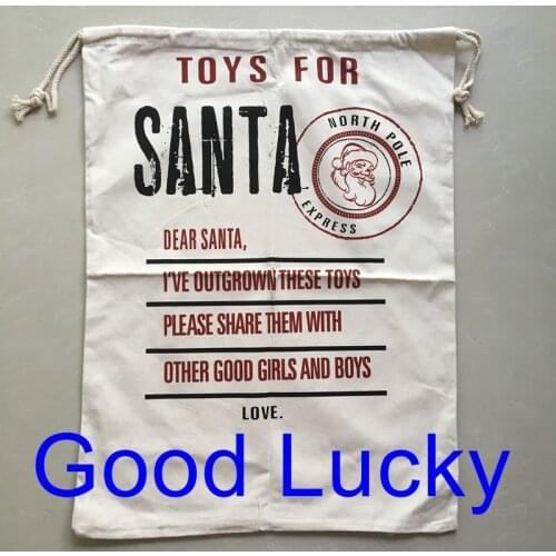 30pcs/lot New design fashion high quality stylish Amazon Hot Selling santa sacks christmas decoration with high quality
