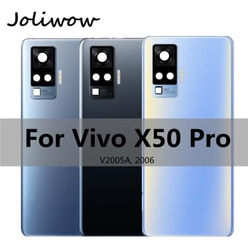 6.56 inch For Vivo X50 Pro Back Battery Cover Rear Housing Door Glass Case for VIVO X50 Pro 5G Battery Cover with Camera Lens