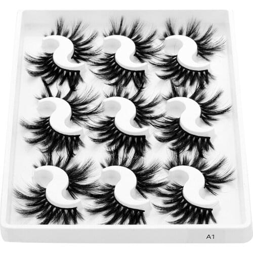 9Pair Natural False Eye Lashes Handmade Thick False Eyelashes Extension Sexy Soft Eye Lashes Volume Mink False Eyelashes