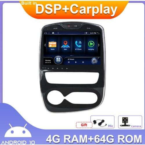 10" Carplay DSP Car Multimedia Player Double 2 Din Car Auto Radio Stereo GPS Navi For Renault Clio 4 ZOE 2012-2016 DAB OBD 64G