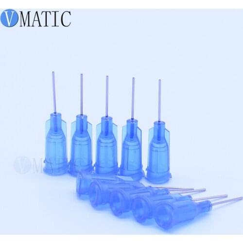 Free Shipping Non Sterilized 100Pcs 22G 0.5'' Length Luer Lock Glue Dispensing Needle 1/2 Inch