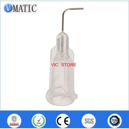 Free Shipping Needle 27G Clear 0.5'' Tube 90 Degree Bend Bent Dispensing Blunt End Stainless Steel Needle Tips 1/2 Inch
