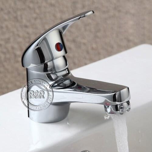 Freeshipping BAKALA contemporary Brass Chromed single handle single hole bathroom tap FA-5101