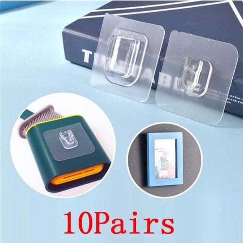 Double-Sided Adhesive Wall Hooks Hanger Strong Transparent Multifunction Hooks Sucker Wall Storage Holder For Kitchen Bathroom