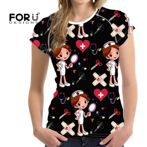 Женские хлопковые футболки FORUDESIGNS China At AliExpress