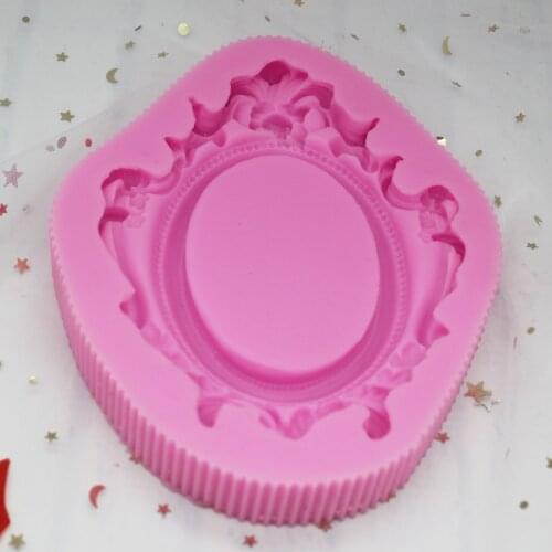 C1296 Lace European Photo Frame DIY Gypsum Flavor Flavor Chocolate Baking Silicone Die